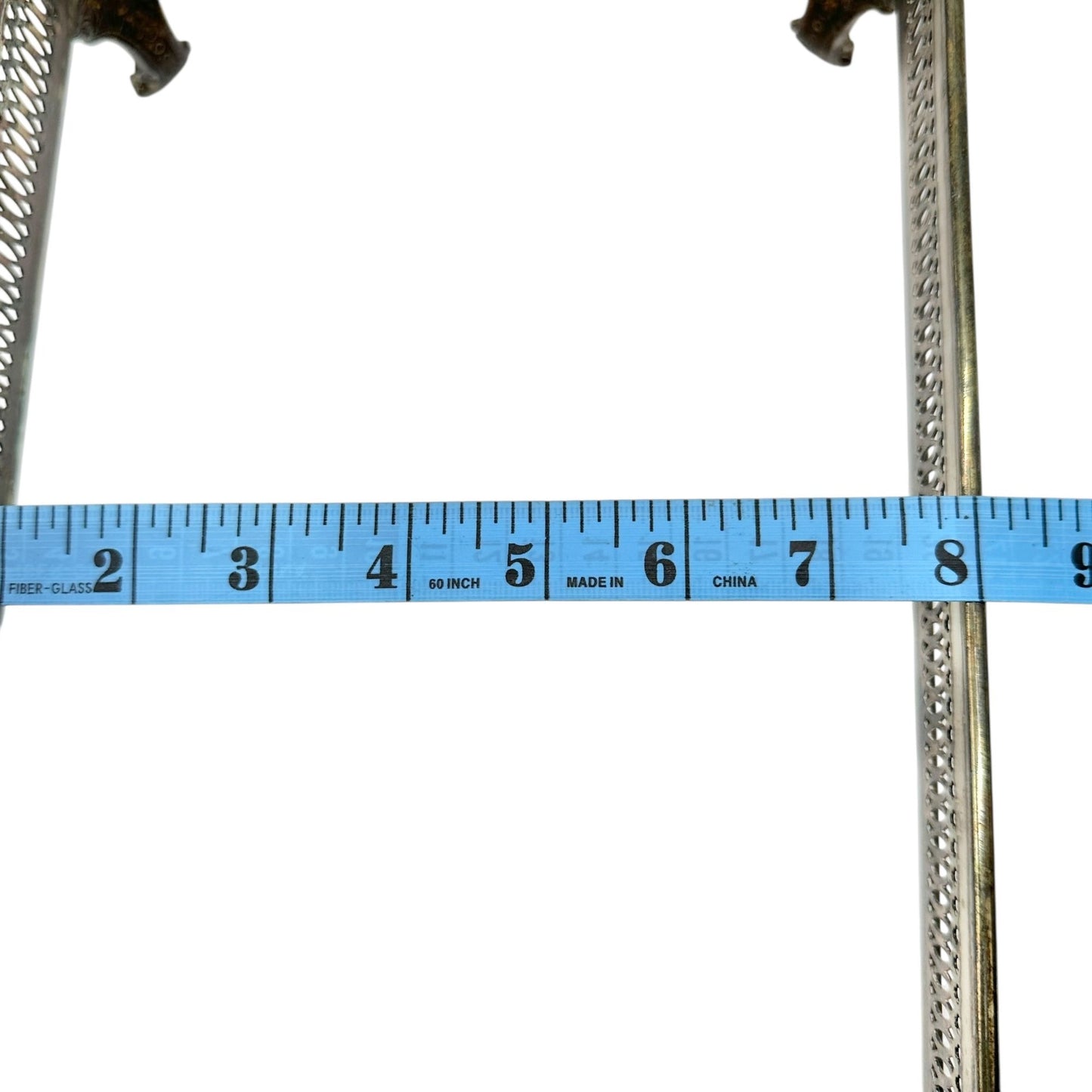 Vintage Silver Plated Rectangle Server With Ornate Handles+Feet 13x8 Elegant