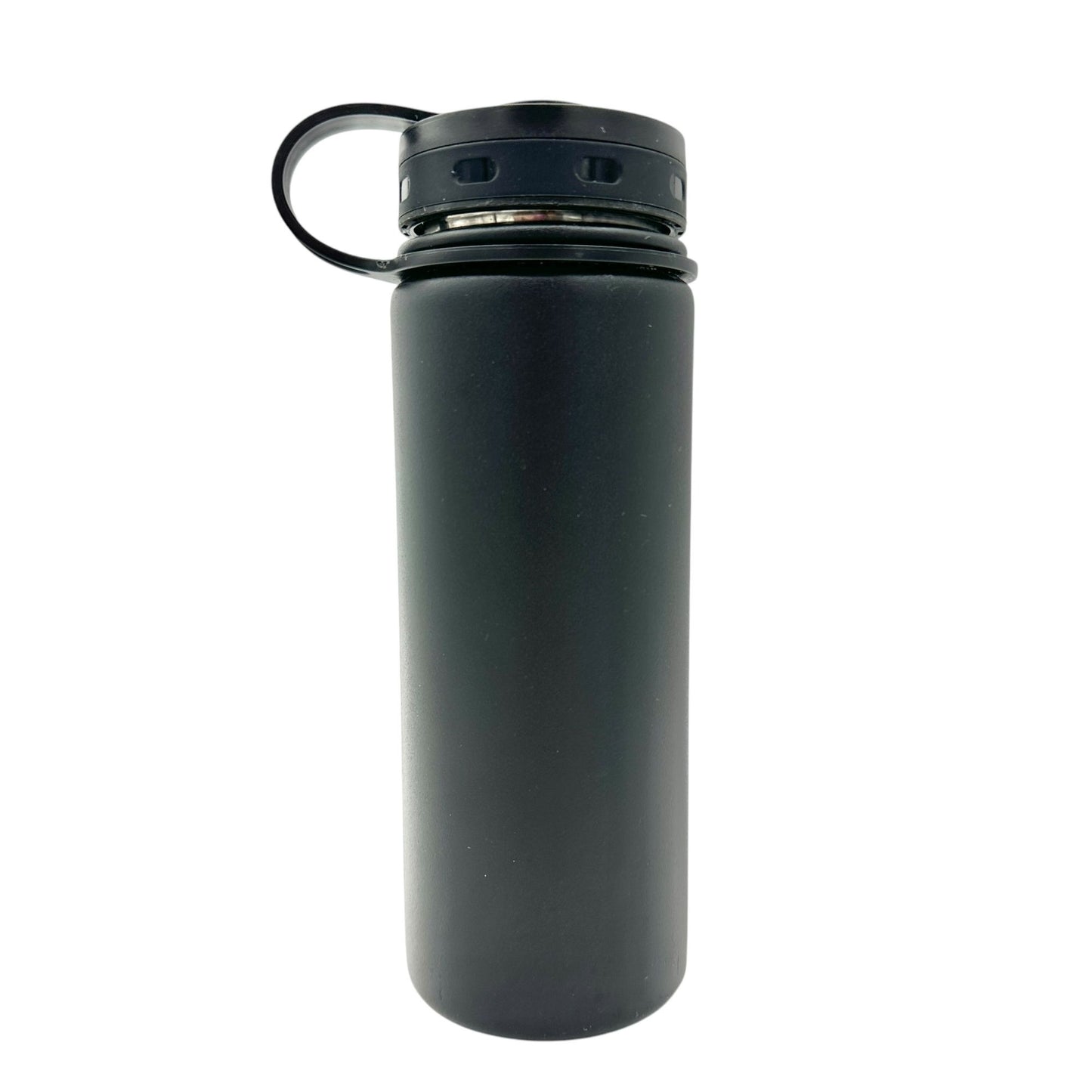 Fifty Fifty Vacuum Insulated Water Bottle 18oz Black Stainless Steel BPA-Free