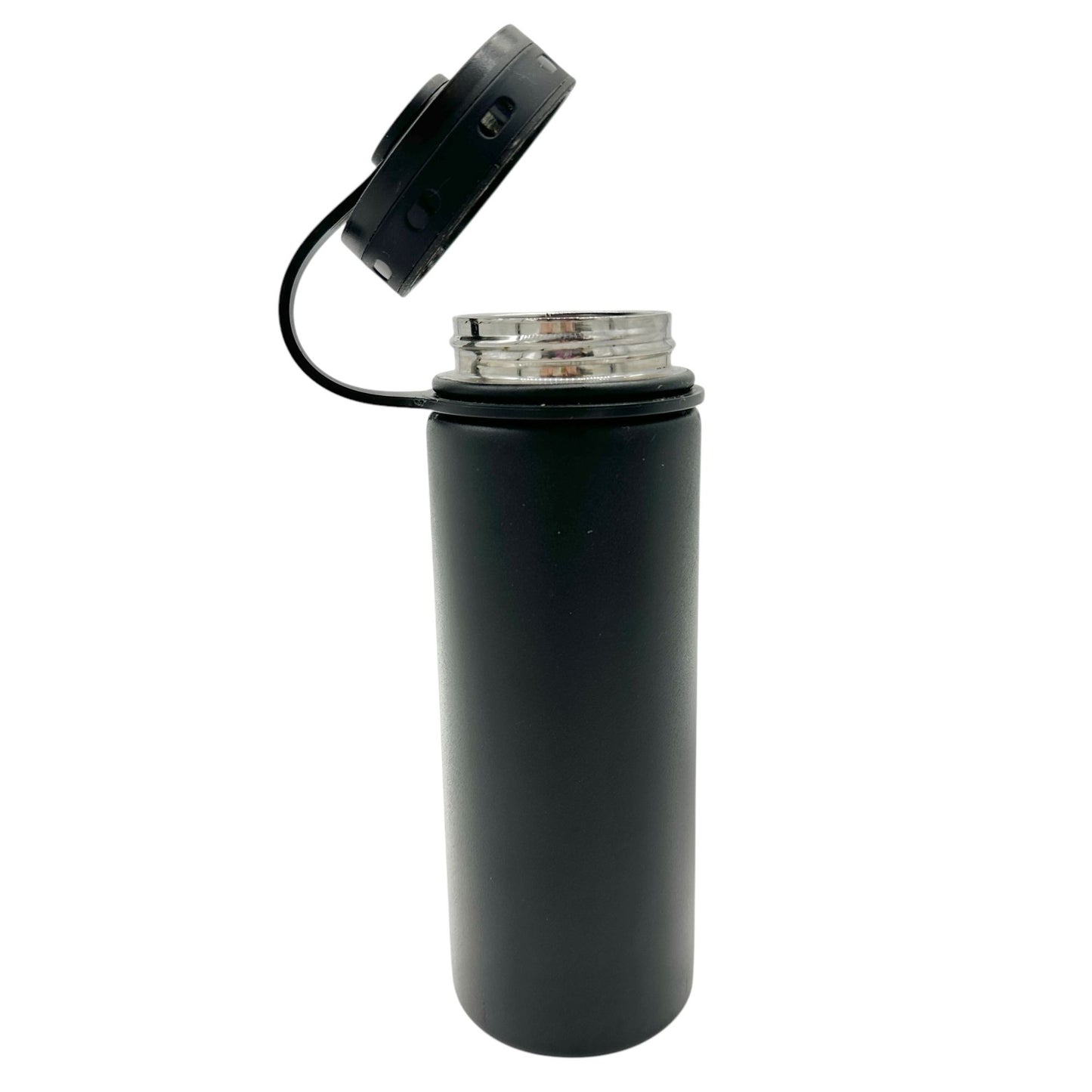 Fifty Fifty Vacuum Insulated Water Bottle 18oz Black Stainless Steel BPA-Free