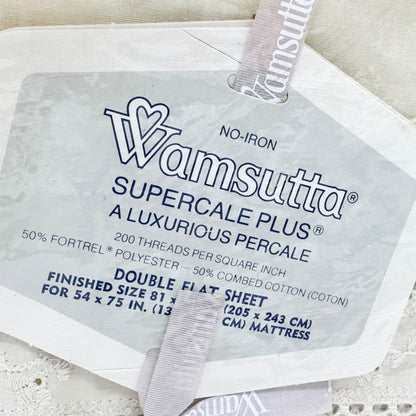 Wamsutta Vintage Supercale Plus Double Flat Sheet 81x96 Cream 200 Thread Count