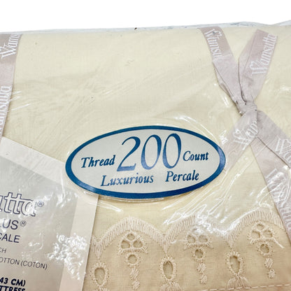 Wamsutta Vintage Supercale Plus Double Flat Sheet 81x96 Cream 200 Thread Count