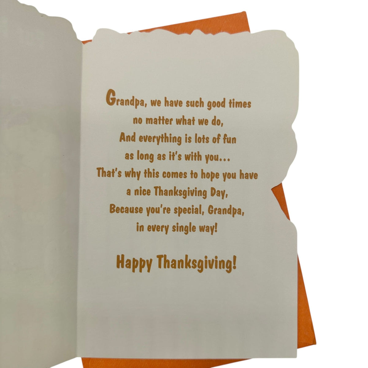 Thanksgiving Greeting Card For Grandpa With Envelope By Paramount Cards USA