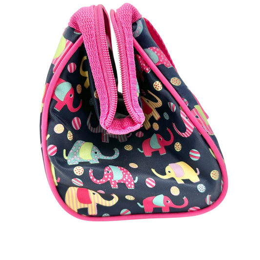 Fit+Fresh Riley Insulated Lunch Bag Elephant Print Handles 8x8x6 PVC Free EUC
