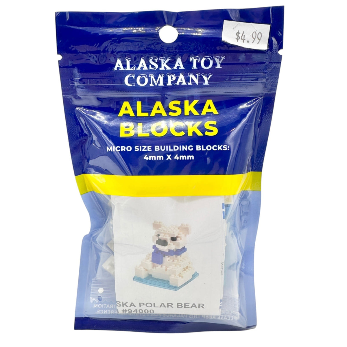 Polar Bear Micro Size Mini Blocks by Alaska Toy Company Ages 14+