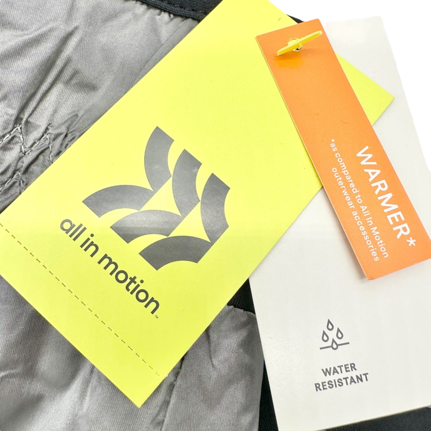 All In Motion Water-Resistant Winter Gloves S/M Silver Grip Palms Touchscreen