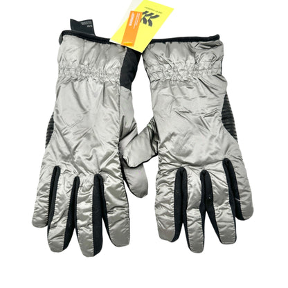 All In Motion Water-Resistant Winter Gloves S/M Silver Grip Palms Touchscreen