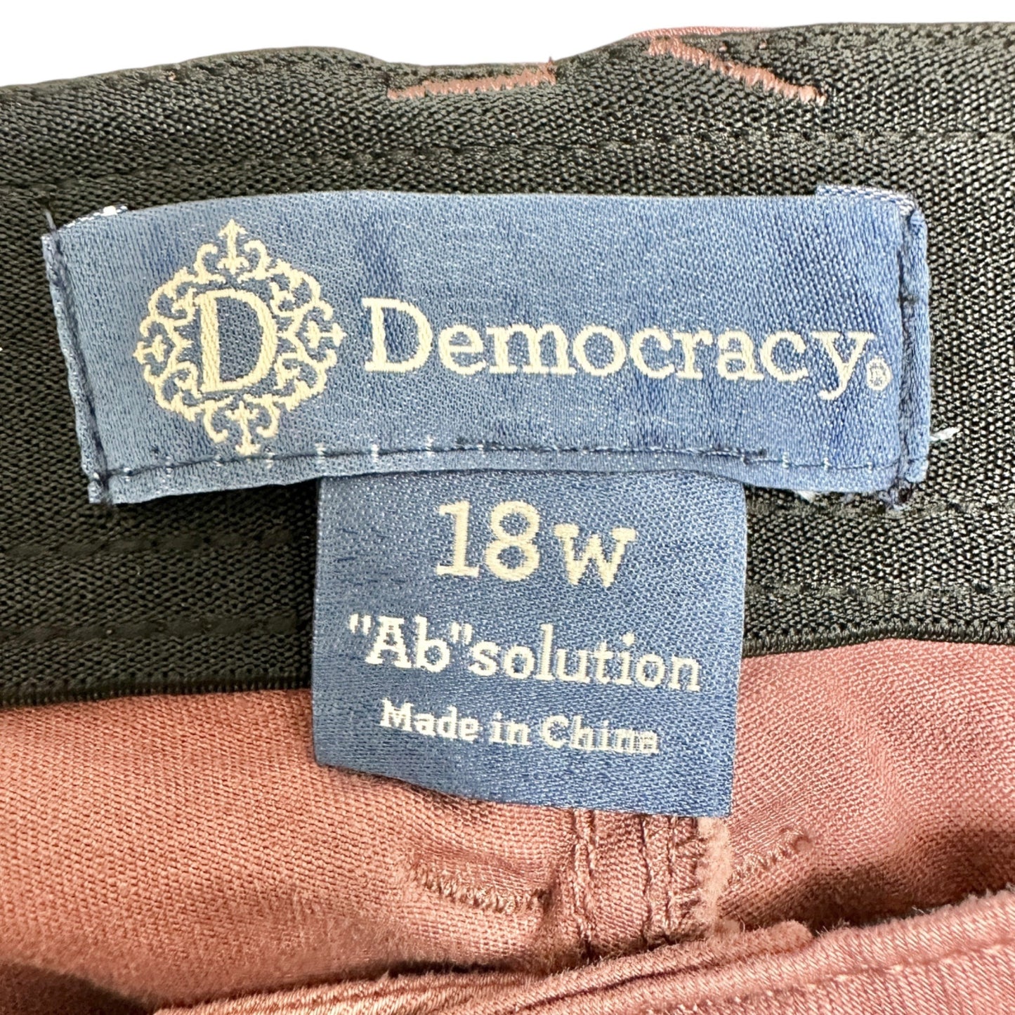 Democracy Ab solution High Rise Cargo Pants 18W Mauve Stretch Slimming Design