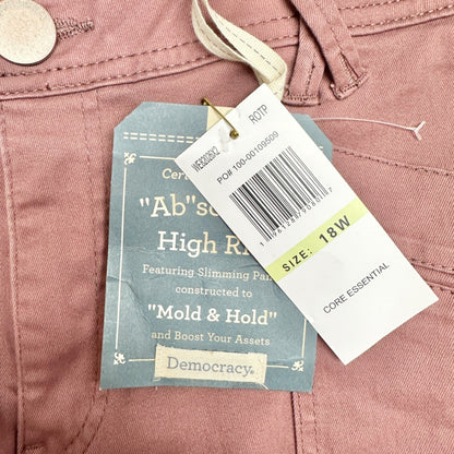 Democracy Ab solution High Rise Cargo Pants 18W Mauve Stretch Slimming Design