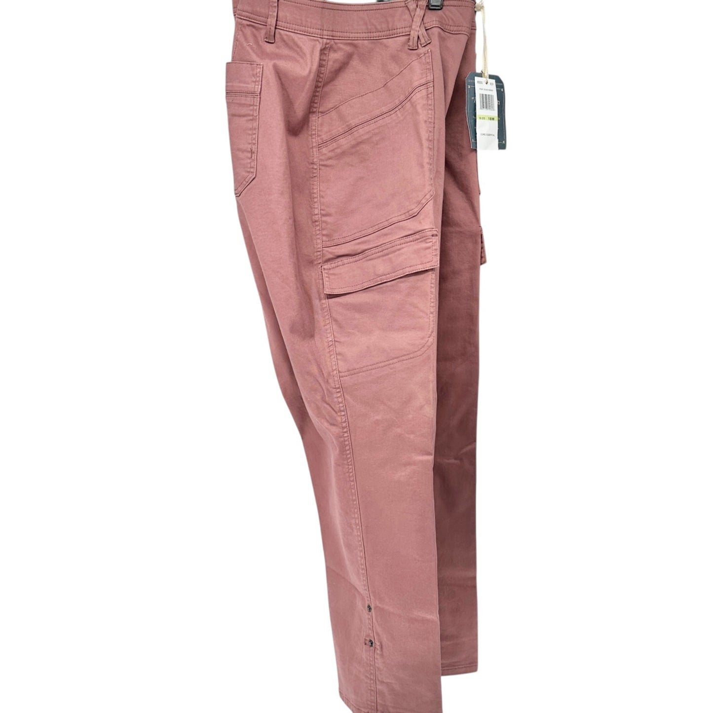 Democracy Ab solution High Rise Cargo Pants 18W Mauve Stretch Slimming Design