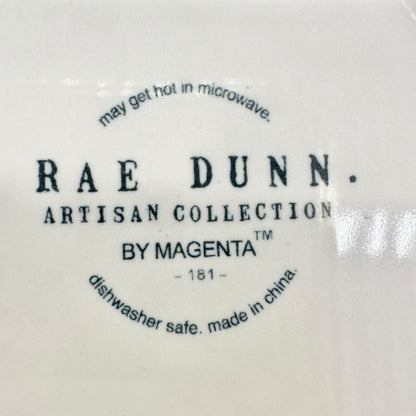 Rae Dunn Artisan Collection Snowflake Season Ceramic Mug 16 oz White Blue inside