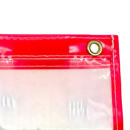 Lot Of 20 Plastic Job Jackets 3 Holes Top Opening Hot Pink Trim 15.5" X 12"