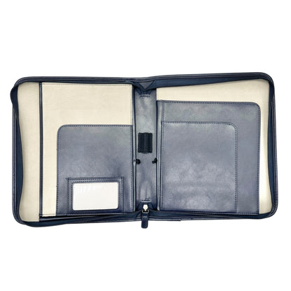 Abound By Marriott Vacations Navy Cream Travel Organizer Binder Zipper Closure
