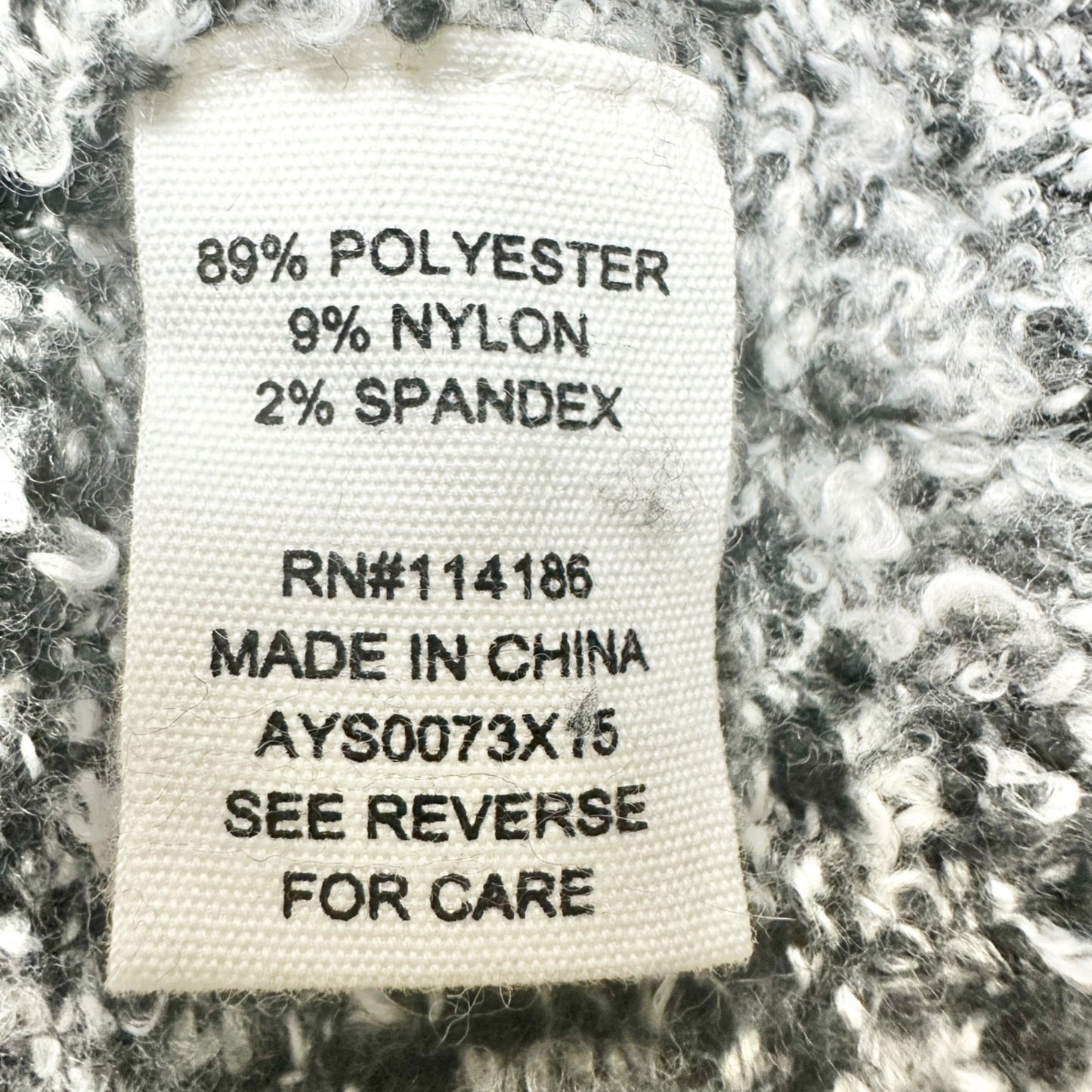 Ady P Hooded Sweater Womens 3X Black White Marled Long Sleeves Relaxed Fit Soft