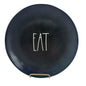 Rae Dunn Artisan Collection By Magenta Plate EAT 8 Inch Black Ceramic Lunch