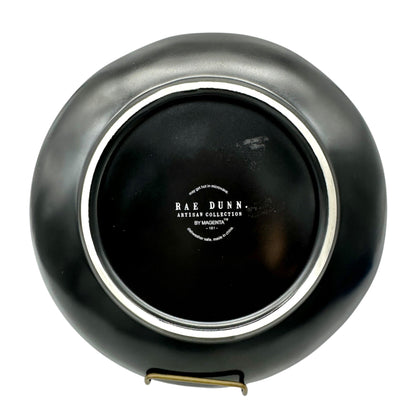 Rae Dunn Artisan Collection By Magenta Plate EAT 8 Inch Black Ceramic Lunch