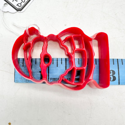Santa Claus Plastic Cookie Cutter Red  2.75" Vintage Holiday Baking Tool Christmas Treats