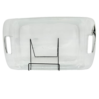 Pyrex Glass Rectangle Baking Dish 3 Qt 13 X 9 inches With Handles Clear USA Made