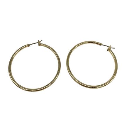 Set Of 3 Hoop Earrings In Gold-Tone With Polished & Braided Designs