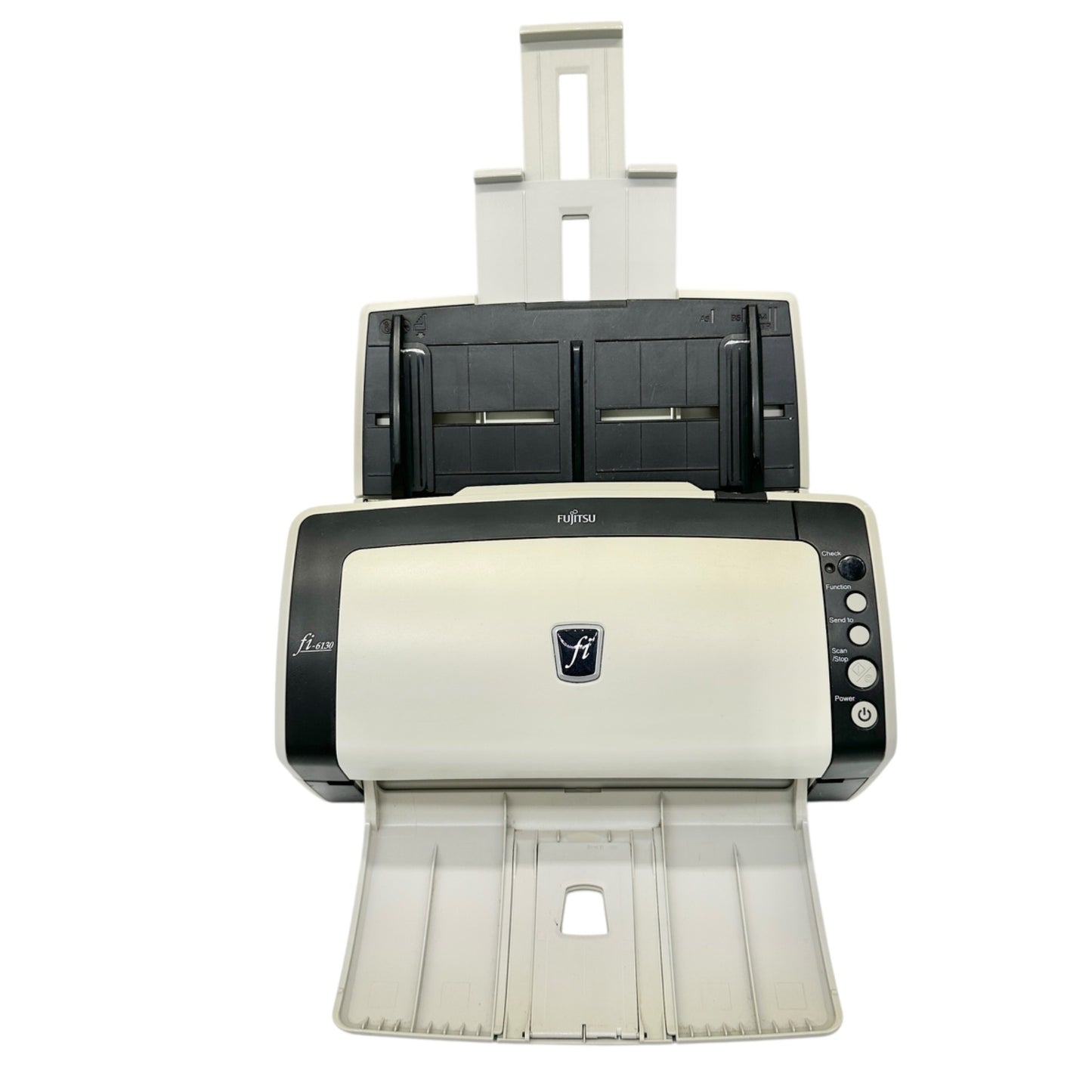 Fujitsu Fi-6130 Document Scanner Multi-Feed Detection With Power Supply Cords