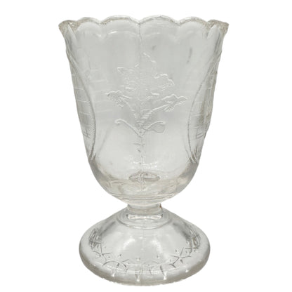 Rooster 4 Pc Vtg Childs Tableware Set King Glass Co 1890-91 Clear Pressed Glass