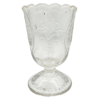 Rooster 4 Pc Vtg Childs Tableware Set King Glass Co 1890-91 Clear Pressed Glass