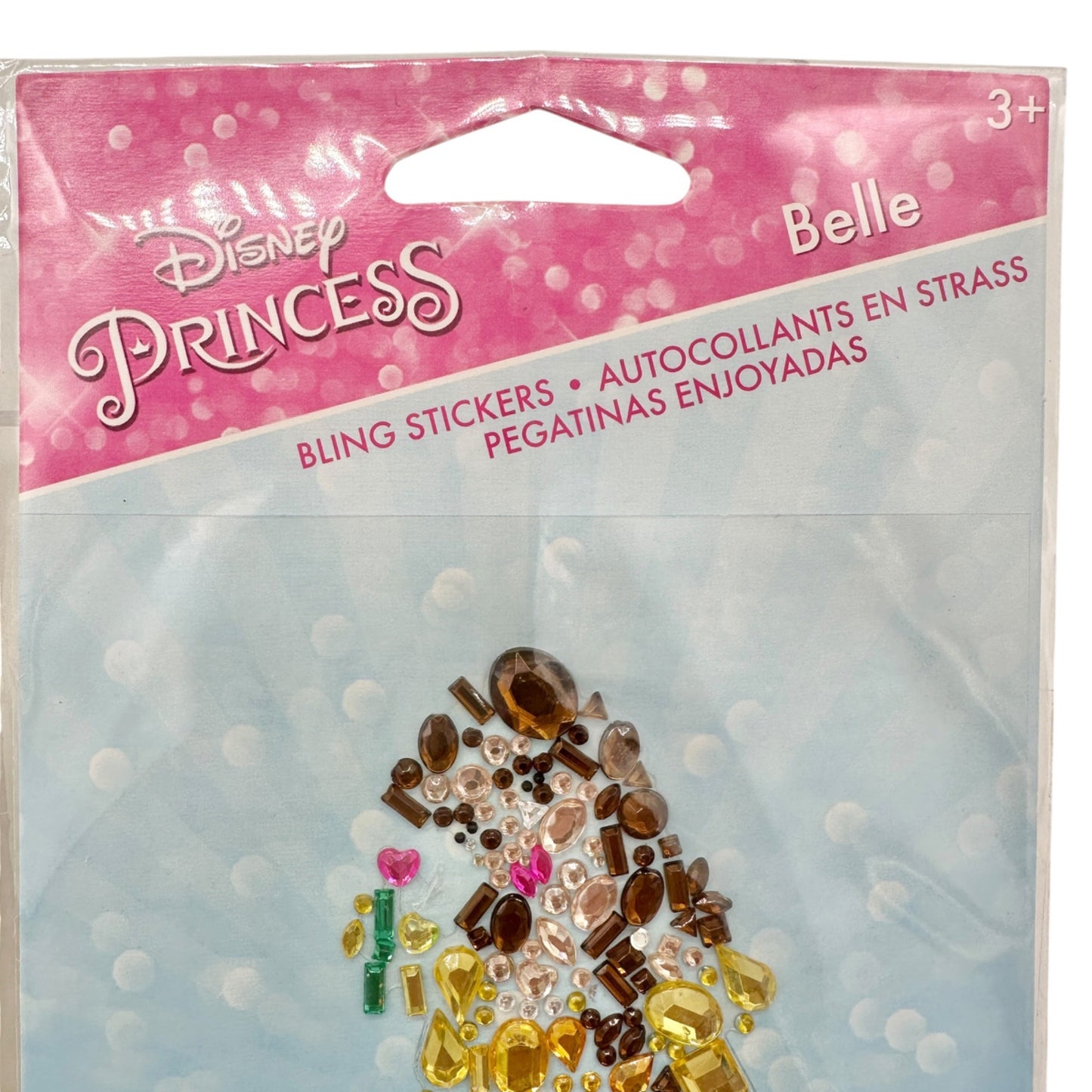 Disney Princess Bling Stickers Cinderella and Belle 1 PC Each Craft Accessory