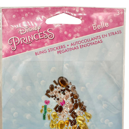 Disney Princess Bling Stickers Cinderella and Belle 1 PC Each Craft Accessory