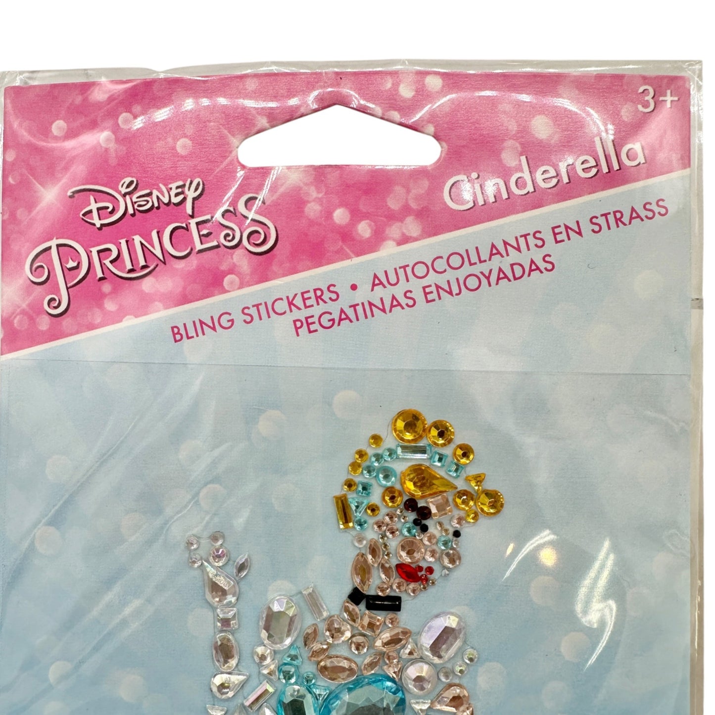 Disney Princess Bling Stickers Cinderella and Belle 1 PC Each Craft Accessory