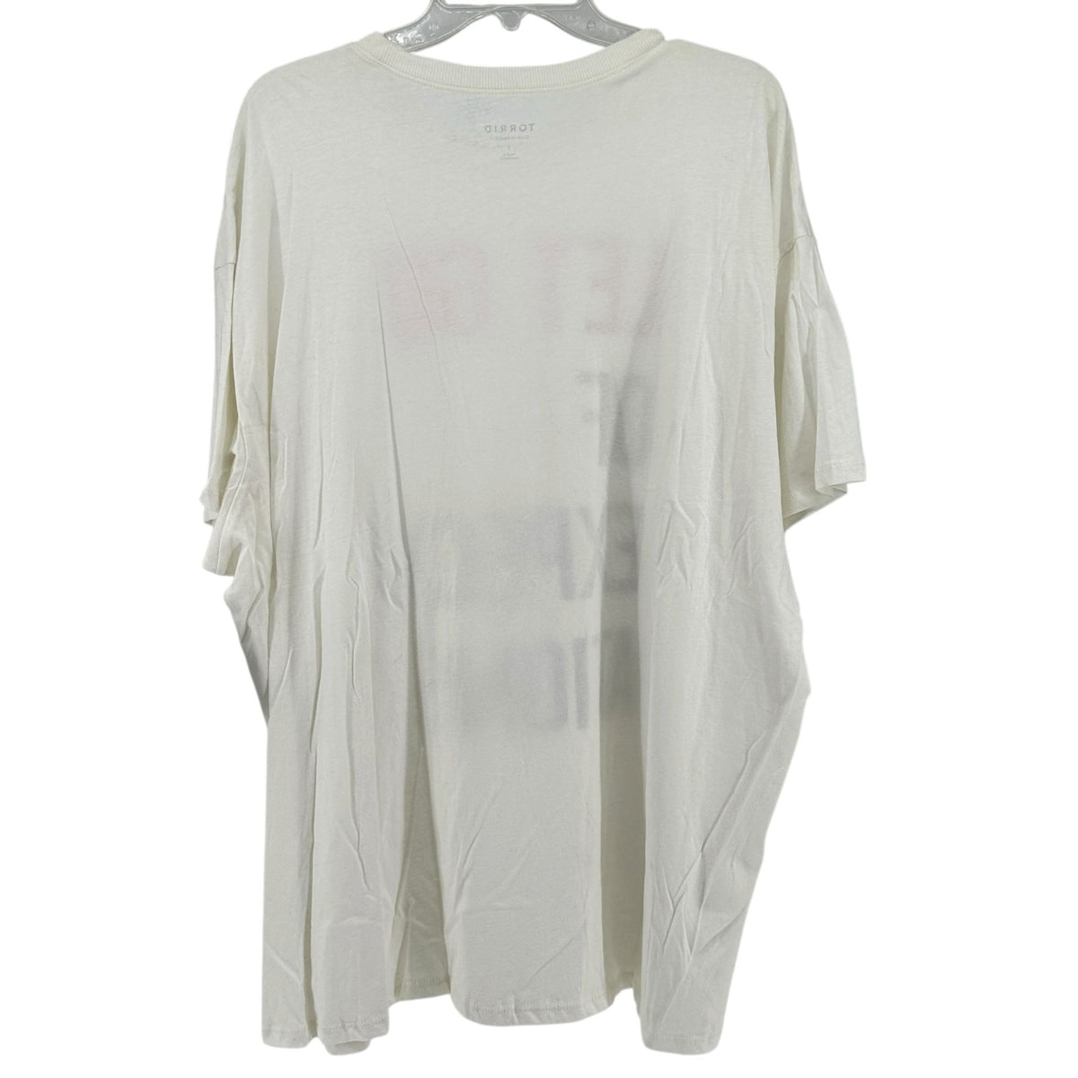 Torrid Let Go Of Expectations Oversized Fit Tunic Tee Blanc De Blanc 1X 14-16