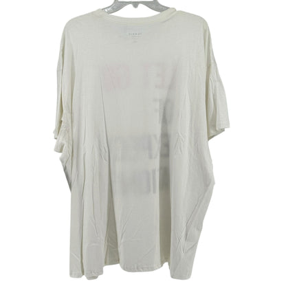 Torrid Let Go Of Expectations Oversized Fit Tunic Tee Blanc De Blanc 1X 14-16