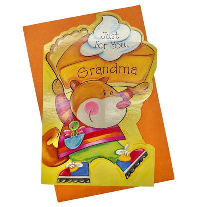 Thanksgiving Greeting Card for Grandma With Orange Envelope Paramount Cards USA