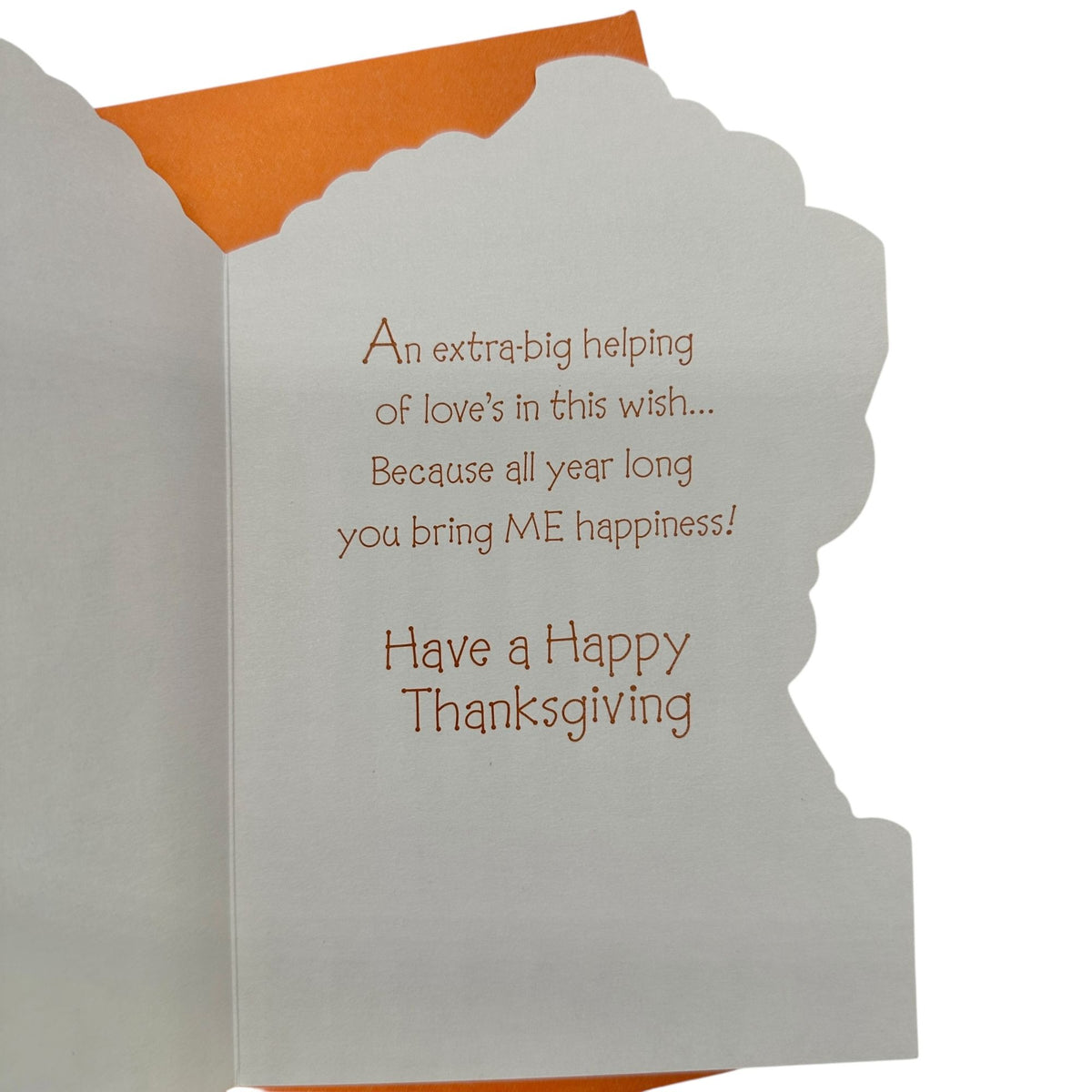 Thanksgiving Greeting Card for Grandma With Orange Envelope Paramount Cards USA