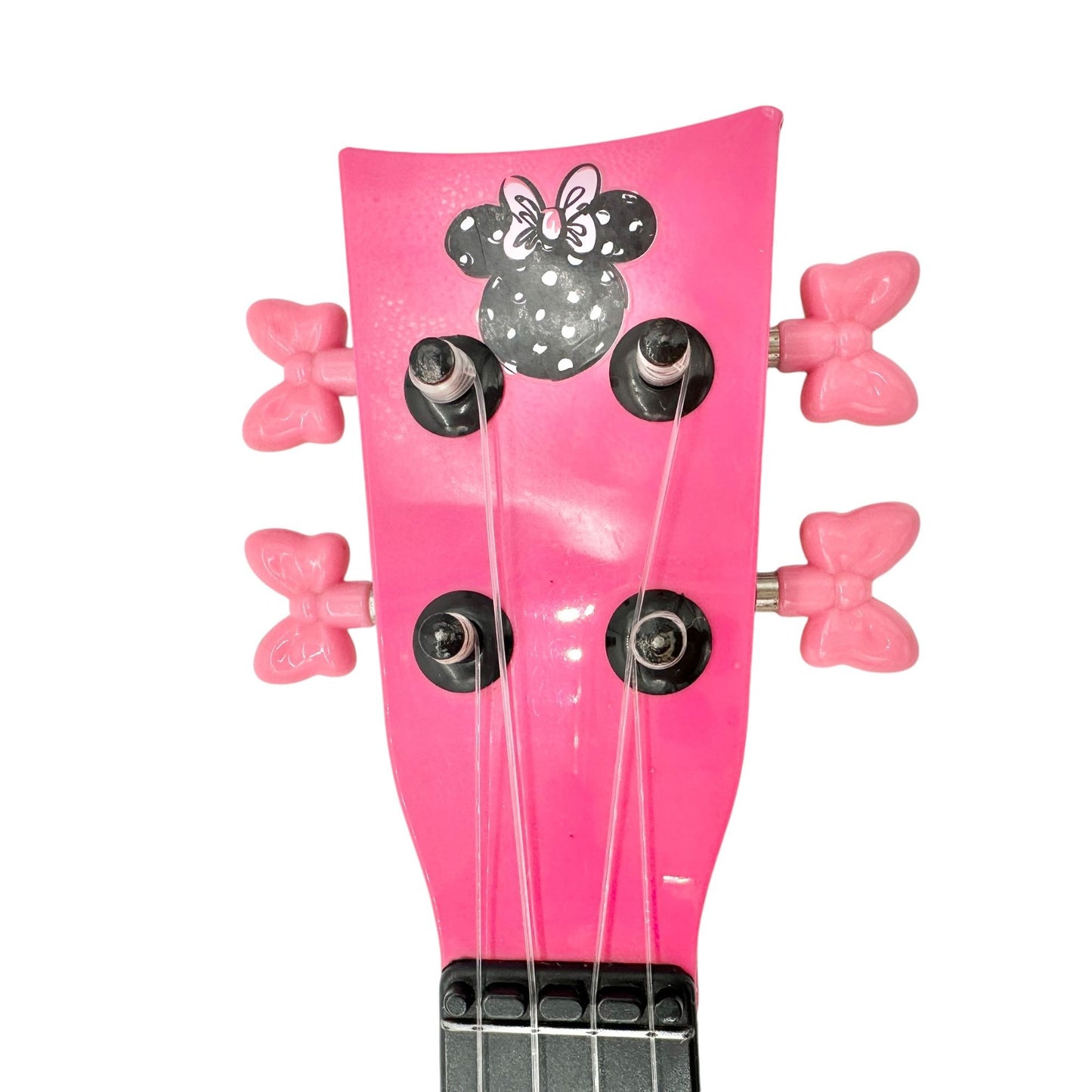 Disney Minnie Mouse Pink Ukulele By First Act For Kids With Heart & Bow Design