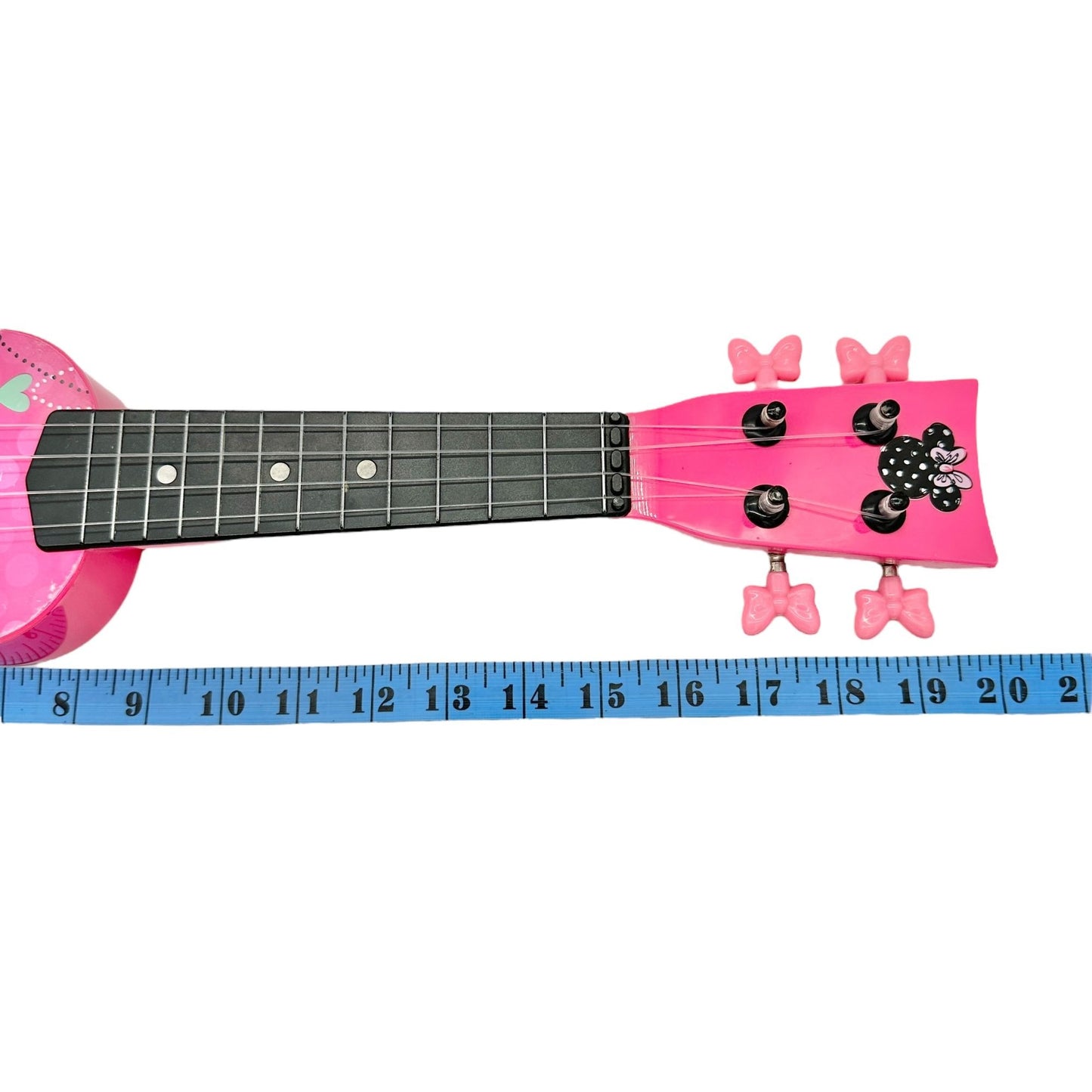 Disney Minnie Mouse Pink Ukulele By First Act For Kids With Heart & Bow Design