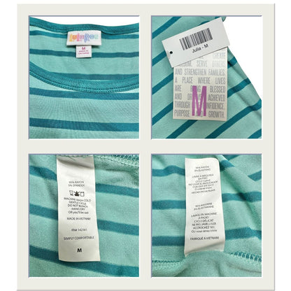 Lularoe Julia Dress Bundle M Stylish Patterns & Stripes Comfortable Knit Fabric