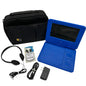 Portable DVD Player Bundle With Case Headphones and Accessories Blue EPD707BU