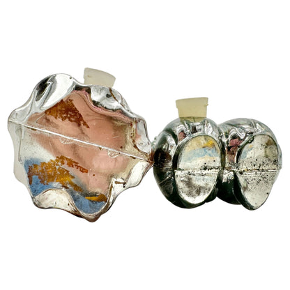 Vintage Silver Dutch Boy and Girl Salt and Pepper Shakers Plastic Collectible