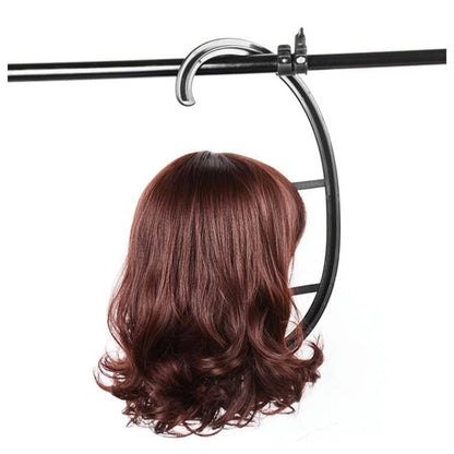 Hanging Wig Stands 4 Pack Black Plastic with Circular Fixing Ring For Storage