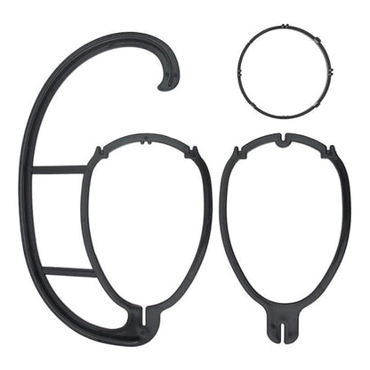 Hanging Wig Stands 4 Pack Black Plastic with Circular Fixing Ring For Storage