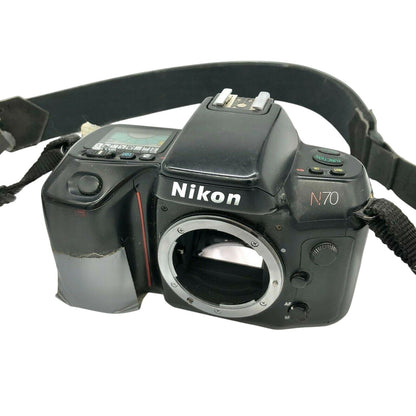 Nikon N70 35mm SLR Film Camera Body W/ Strap & Visible Damage
