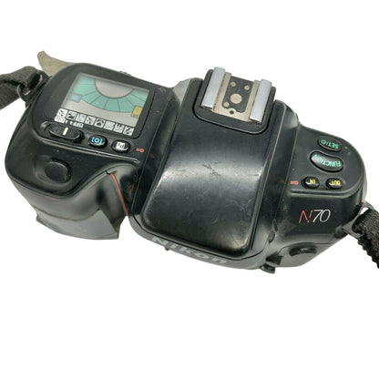 Nikon N70 35mm SLR Film Camera Body W/ Strap & Visible Damage