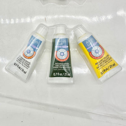 Artists Loft Acrylic Paint Set With Plastic Palette 6 Colors 0.7 Fl Oz Each New