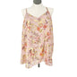 Torrid 3 Sophie Top Womens 22-24 Pink Floral Gold Foil Chiffon Swing Cami