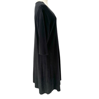 Modern Soul Dress Womens Large Black V-Neck 3/4 Sleeves Comfortable