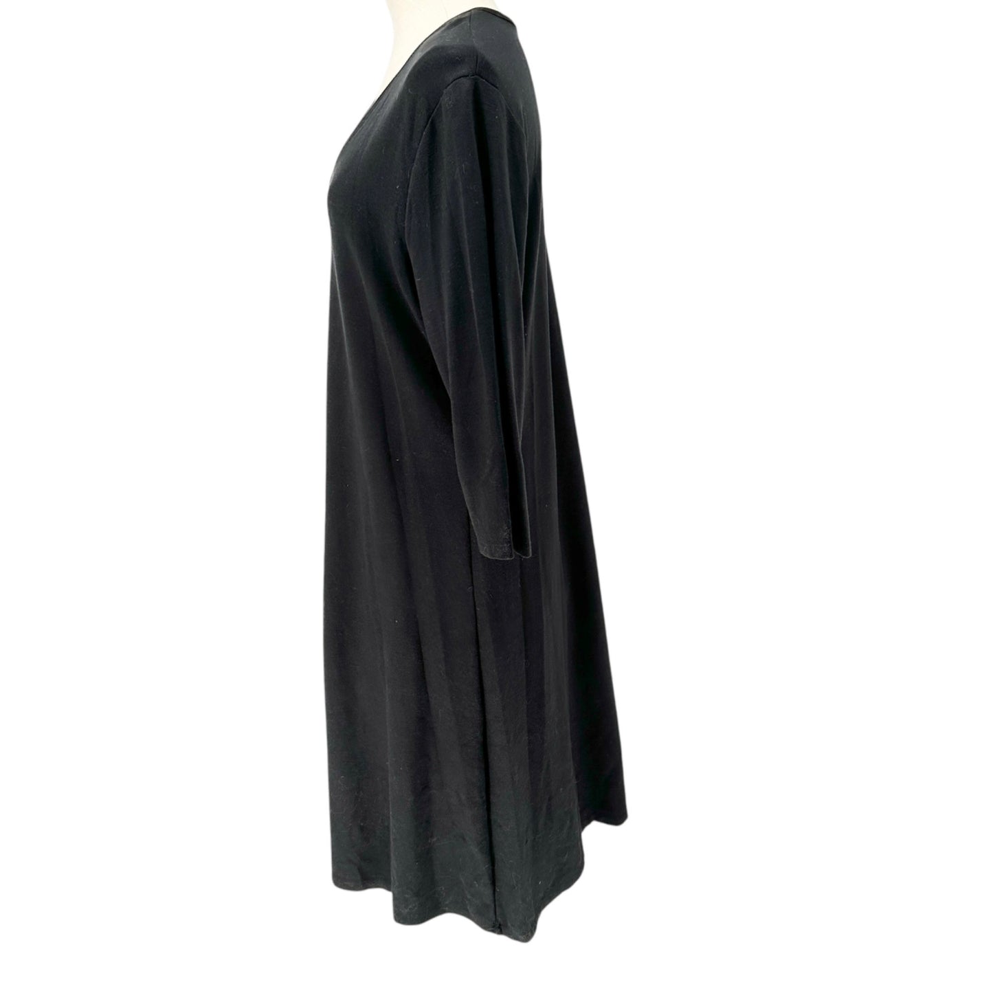 Modern Soul Dress Womens Large Black V-Neck 3/4 Sleeves Comfortable