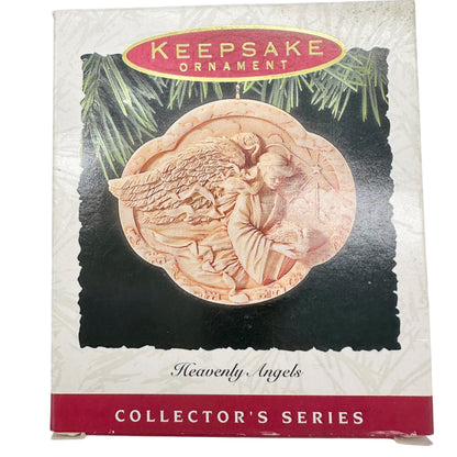 Heavenly Angels Hallmark Keepsake Ornament 1993 Hand Painted Collectors Series