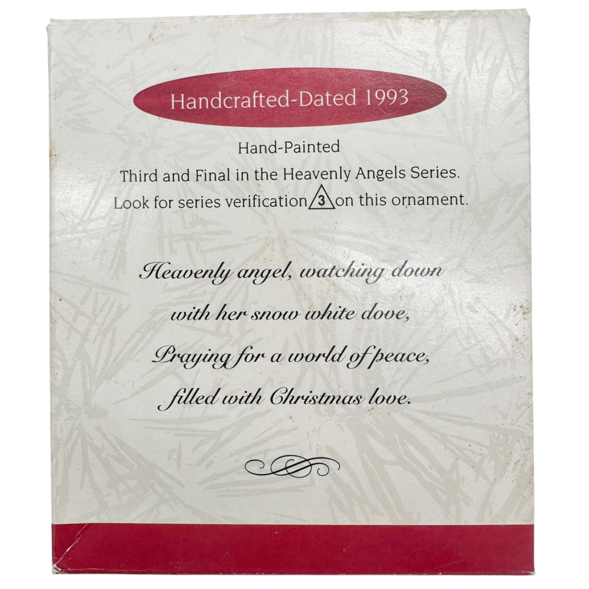 Heavenly Angels Hallmark Keepsake Ornament 1993 Hand Painted Collectors Series