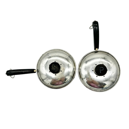 Brillium Salt and Pepper Mini Frying Pan Shakers Handles Vintage Kitchen Decor