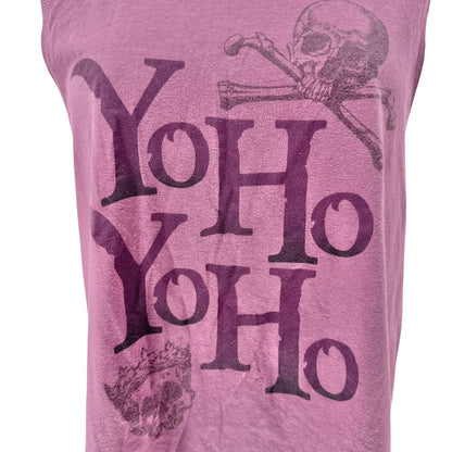 Yo Ho Yo Ho Graphic Tank Top XL Skull Print Purple Pirate By Paradies & Company