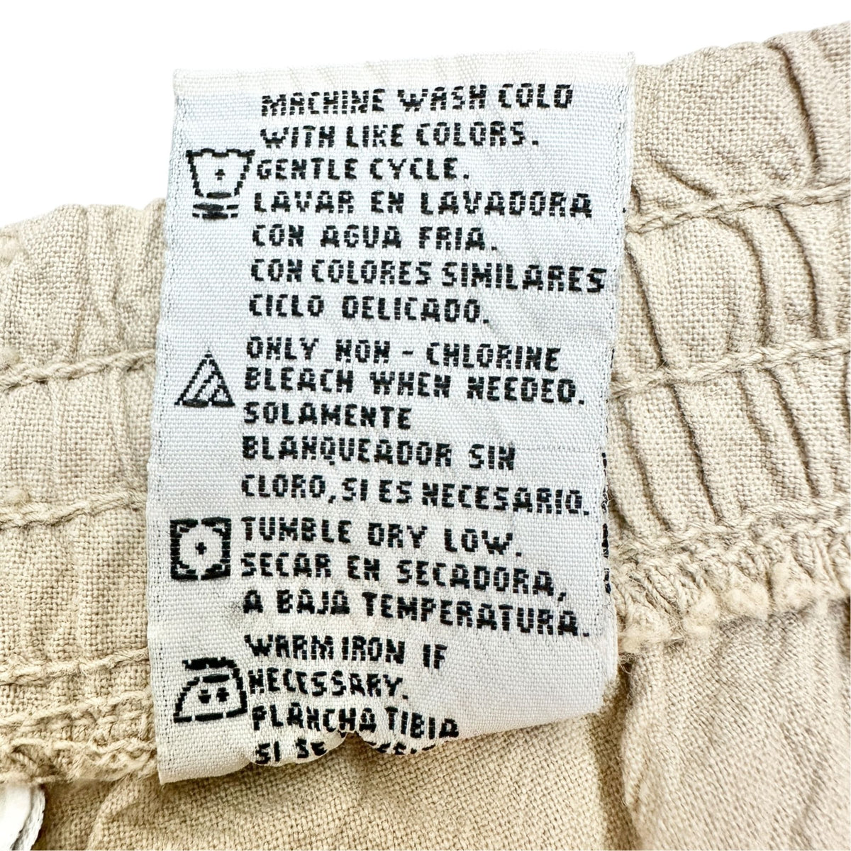 White Stag Plus Roll Tab Pants To Capris Elastic Waist Womens 18W/20W Cotton